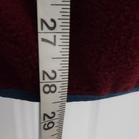 Vintage LL Bean Women's Pullover Maroon Fleece Size XL - Picture 5 of 9